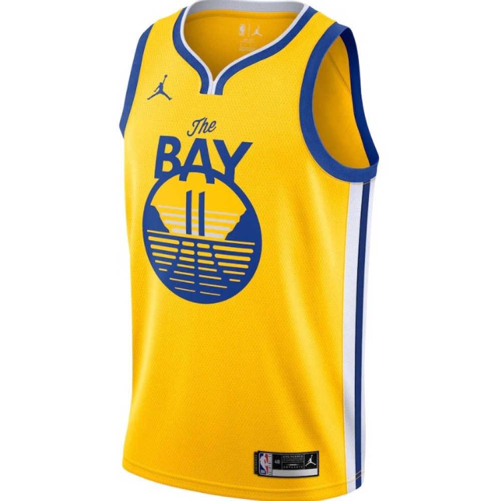 Men's Golden State Warriors Thompson #11 Jordan Gold 20/21 Swingman Jersey - Statement Edition-Pro Kit Vault | Brand New 26/27 Sports Jerseys